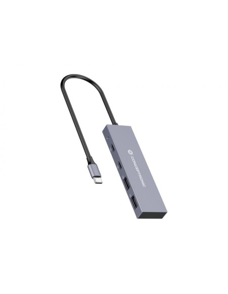 HUB CONCEPTRONIC USB-C 4 PUERTOS 2X USB-C 3.2 + 2 USB 2.0 SILVER