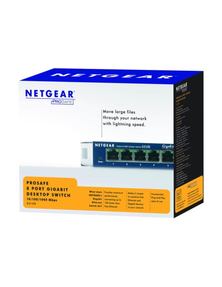 SWITCH NETGEAR GS108GE 10/100/1000 8 PUERTOS