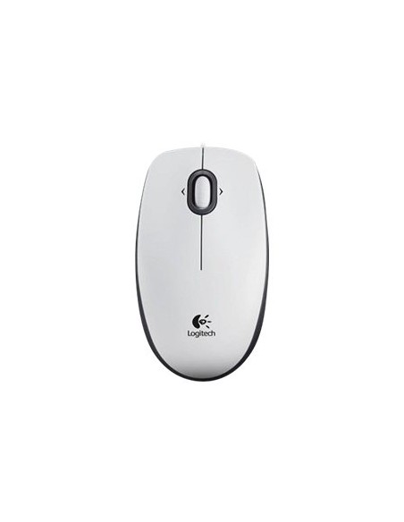 MOUSE LOGITECH OPTICAL WHEEL MOUSE B100 USB WHITE