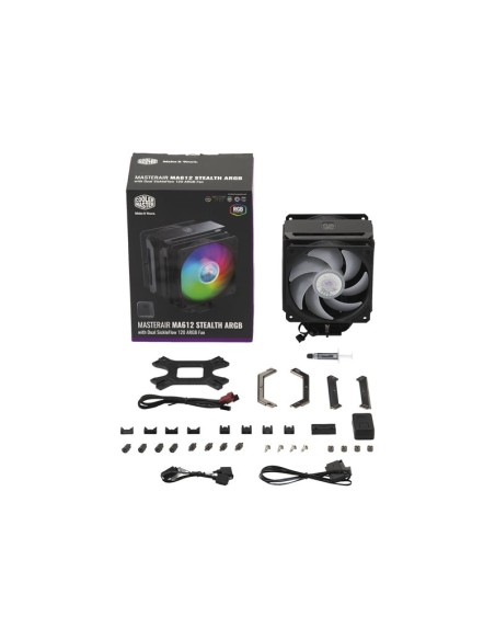 VENTILADOR CPU COOLER MASTER MASTERAIR MA612 ARGB MULTISOCKET 1150/1151/1155/1156/1200/1366/1700/2011/2011-V3/2066/AM2/AM3/AM3+/AM4