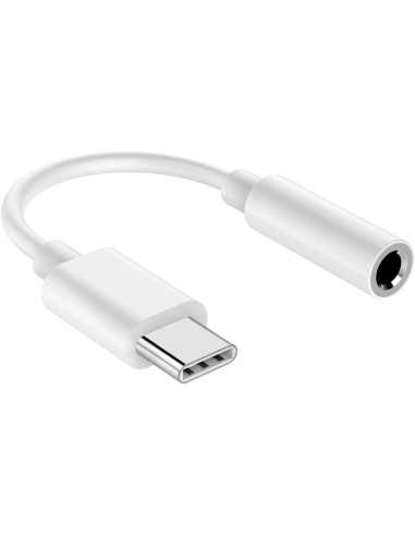 ADAPTADOR NUBBEH USB-C MACHO / JACK HEMBRA WHITE