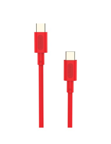 CABLE NUBBEH USB-C MACHO / USB-C MACHO 3A 18W 1M RED