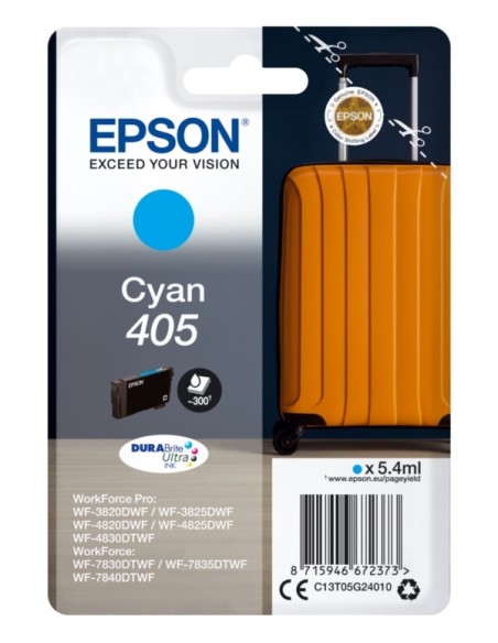 CARTUCHO EPSON 405 CYAN WF-3820 WF-3825 WF-4820 WF-4825 WF-4830