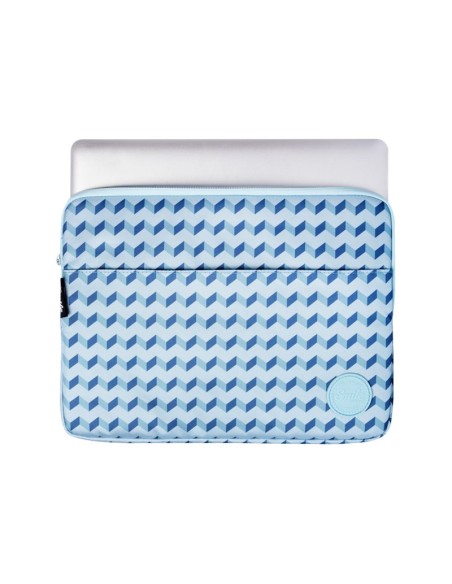 FUNDA PORTATIL SMILE 13 SLEEVE GEOMETRIC BLUE