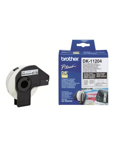 ETIQUETAS BROTHER 400U/ROLLO 17X54MM