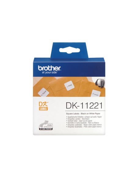 ETIQUETAS BROTHER WHITE QL-500 23X23MM 1000 ETIQUETAS