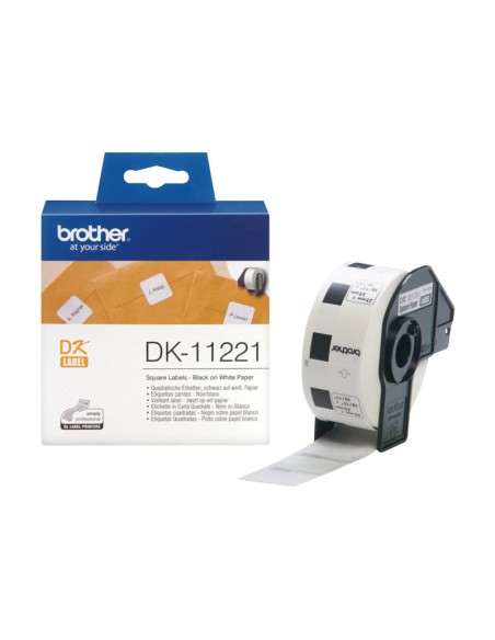 ETIQUETAS BROTHER WHITE QL-500 23X23MM 1000 ETIQUETAS