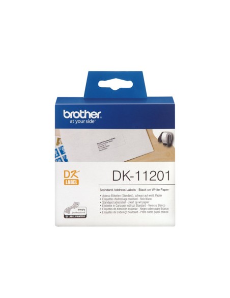 ETIQUETAS BROTHER 400U/ROLLO 29X90MM 