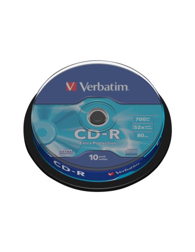 CD-R VERBATIM 700MB 52X LATA 10U
