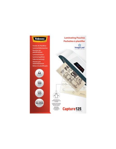 FUNDA PLASTIFICAR FELLOWES 125 MICRAS...