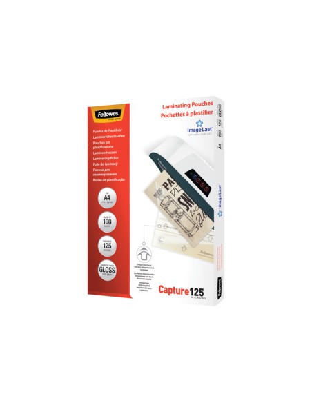 FUNDA PLASTIFICAR FELLOWES 125 MICRAS A4 100H BRILLO