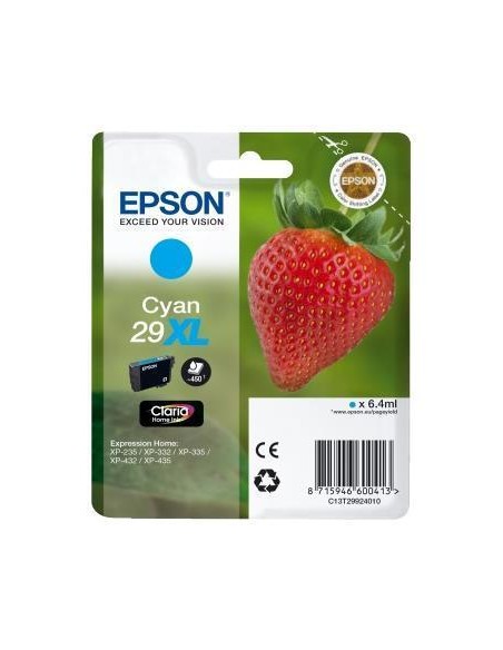 CARTUCHO EPSON 29XL CYAN XP-235 XP-332 XP-335 XP-432 XP-435