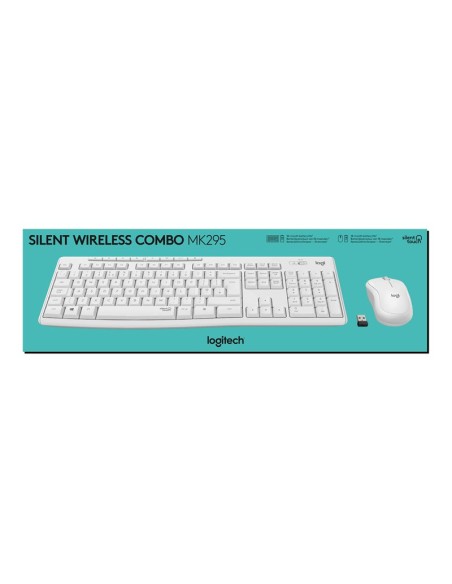 TECLADO + MOUSE LOGITECH WIRELESS MK295 SILENT WHITE
