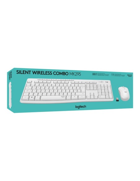 TECLADO + MOUSE LOGITECH WIRELESS MK295 SILENT WHITE