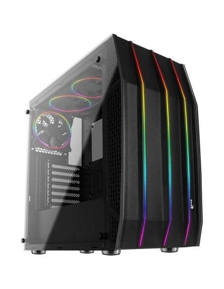 CAJA MEDIATORRE ATX AEROCOOL KLAW RGB BLACK USB 3.0