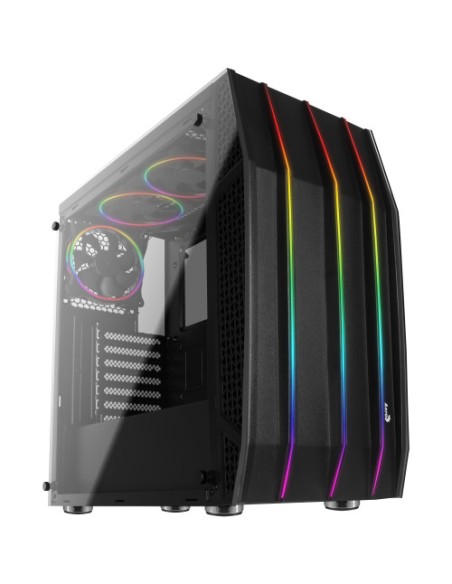 CAJA MEDIATORRE ATX AEROCOOL KLAW RGB BLACK USB 3.0