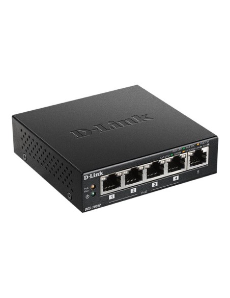 SWITCH D-LINK DGS-1005P 10/100/1000 5 PUERTOS (4 POE+)