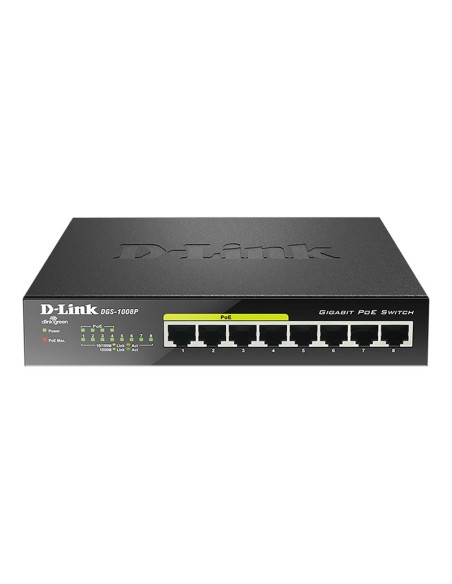 SWITCH D-LINK DGS-1008P 10/100/1000 8 PUERTOS POE