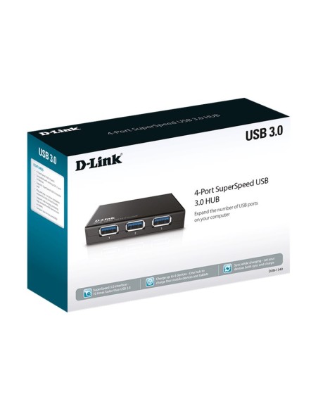 HUB D-LINK USB 4 PUERTOS 3.0 ALIMENTADO