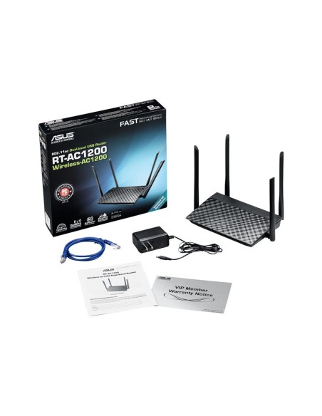 ROUTER WIRELESS ASUS RT-AC1200 V.2 4P RJ45 + 1P RJ45