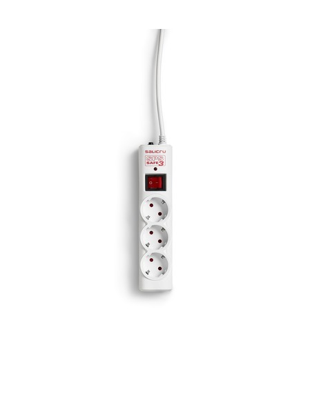 REGLETA PROTECTORA SALICRU SPS SAFE 3 TOMAS WHITE 1.5M INTERRUPTOR