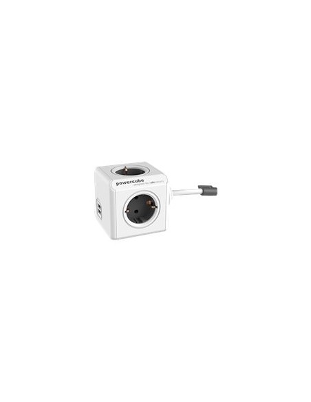 REGLETA POWERCUBE EXTENDED USB 4 TOMAS WHITE/GREY 1.5M