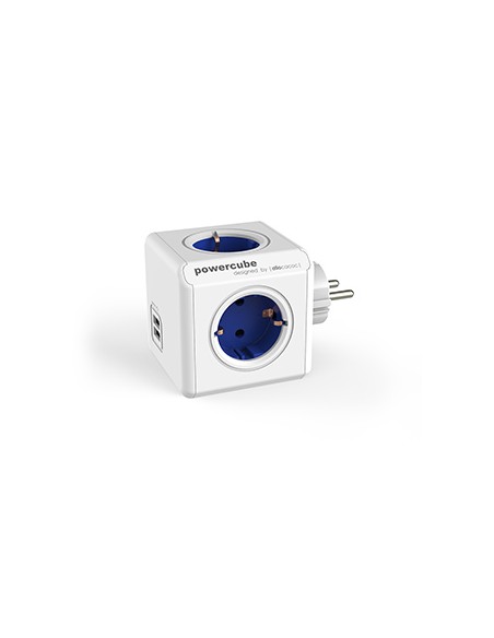REGLETA POWERCUBE ORIGINAL USB 4 TOMAS WHITE/BLUE