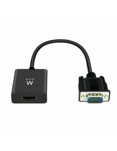CONVERSOR EWENT VGA MACHO A HDMI...