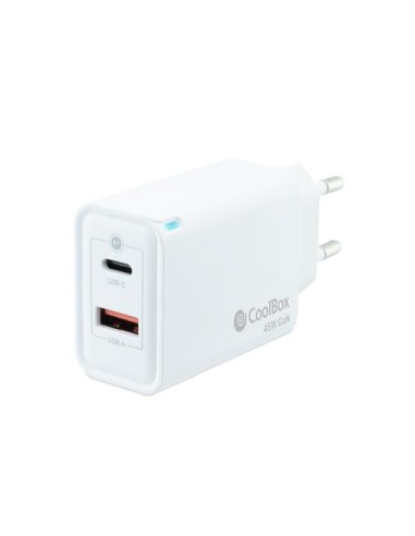CARGADOR USB-C COOLBOX 45W GAN USB...