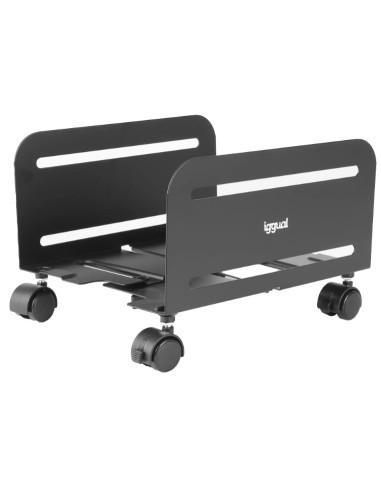 SOPORTE CPU METALICO CON RUEDAS IGGUAL 119-209 MM BLACK