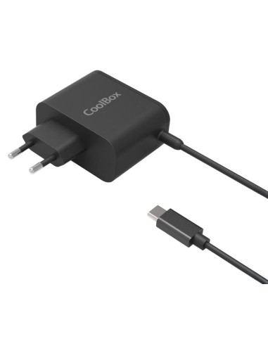 CARGADOR USB-C COOLBOX 65W GAN BLACK