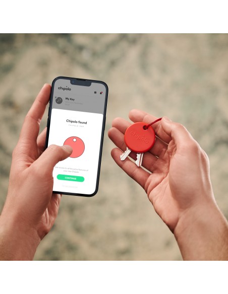 CHIPOLO POP TAG RED FIND MY APPLE / FIND MY DEVICE GOOGLE