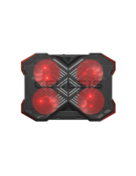 BASE REFRIGERADORA GENESIS OXID 260 17.3 4 VENTILADOR LED BLACK