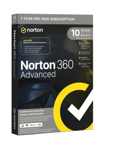 ANTIVIRUS NORTON 360 ADVANCE 200GB 1...
