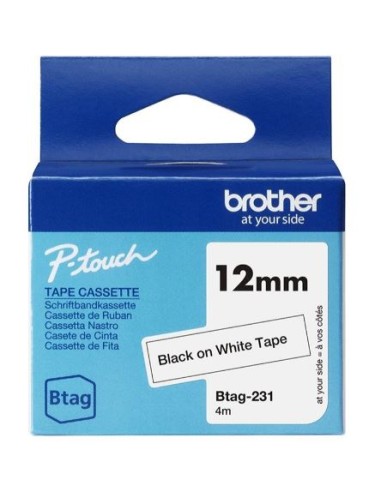 ETIQUETAS BROTHER WHITE BTAG-231 12MM...