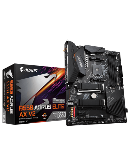 PLACA BASE GIGABYTE B550 AORUS ELITE AX V2 SOCKET AM4 ATX GRAFICA DDR4 GLAN USB 3.2 AUDIO 7.1