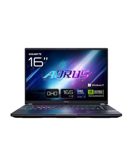 PORTATIL GIGABYTE AORUS ELITE 16 BWHC3E CORE ULTRA 9 275HX 32GB 1TB SSD RTX 5070 8GB 16 IPS 165HZ W11 BLACK