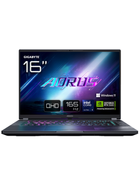 PORTATIL GIGABYTE AORUS ELITE 16 BWHC3E CU9 275HX 32GB 1TB SSD RTX 5070 8GB 16 IPS 165HZ W11 BLACK