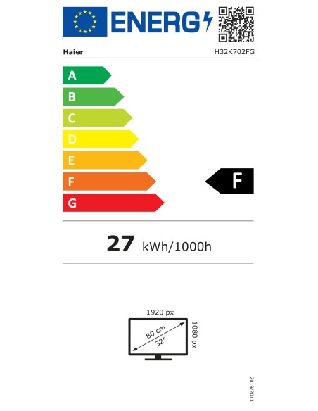 TELEVISION HAIER 32 LED H32K702FG FHD SMART TV