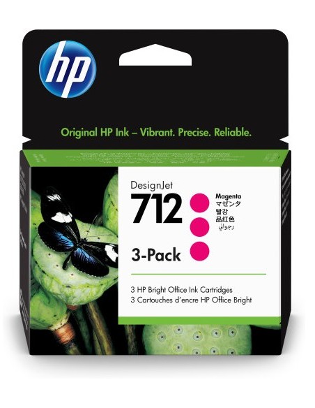 CARTUCHO HP 712 MAGENTA DESIGNJET T230 T250 T630 T650 3 PACK