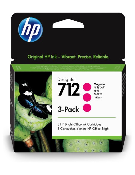 CARTUCHO HP 712 MAGENTA DESIGNJET T230 T250 T630 T650 3 PACK