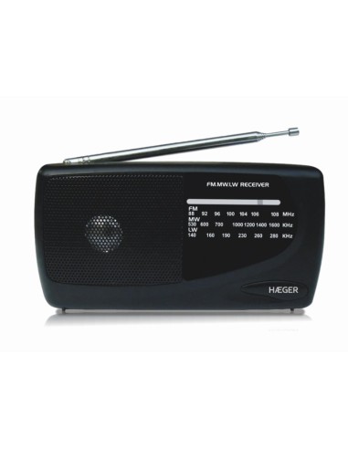 RADIO HAEGER RADIO AM/FM JACK BLACK
