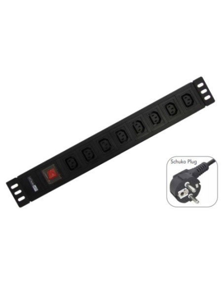 REGLETA WP 8 TOMAS PARA ARMARIO RACK DE 19 C13