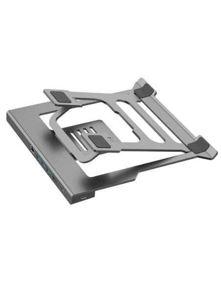 SOPORTE PORTATIL COOLBOX ATRILDOCK 17 REGULABLE + DOCK HDMI RJ45 3XUSB USB-C ALUMINUM