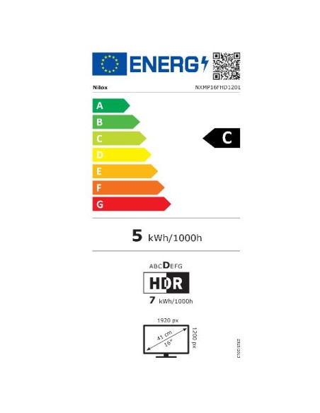 MONITOR NILOX 16.1 IPS WUXGA NXMP16FHD1201 PORTABLE 1920X1200 1MS 120HZ USB-C HDMI MM BLACK