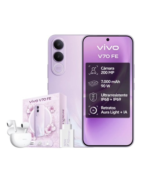 SMARTPHONE VIVO V70 FE 5G 6.83 OC 8+8GB 256GB ANDROID 16 MUSE PURPLE BUNDLE PACK