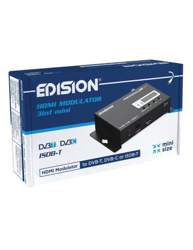 MODULADOR EDISON HDMI RF 3 EN 1 BLACK