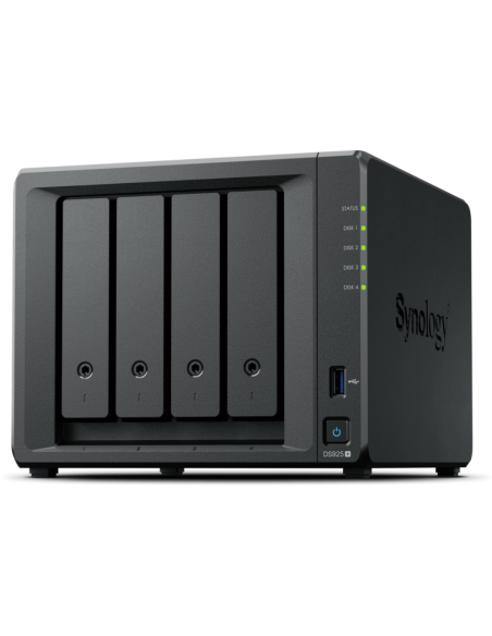 CABINA ALMACENAMIENTO SYNOLOGY DS925+ 4 BAHIAS SATA RAID GLAN BLACK