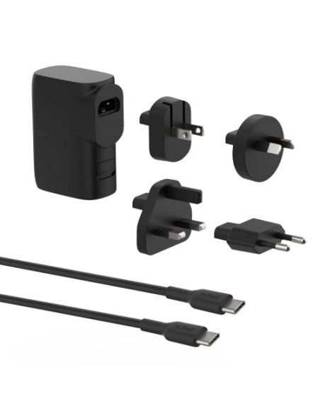 BATERIA EXTERNA BELKIN 5000MH + ADAPTADOR MULTI ENCHUFE 25W USB + USB-C BLACK