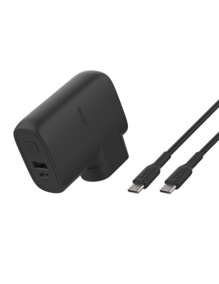 ADAPTADOR BELKIN MULTI ENCHUFE BOOST CHARGE HYBRID WALL TRAVEL 25W 5000MAH + USB + USB-C BLACK